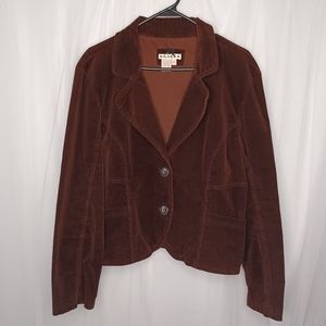 Chocolate Brown Corduroy Blazer, XL